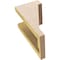 Ekena Millwork 5"W x 5"D x 10"H Wide Burlington Rough Cedar Woodgrain TimberThane Corbel, Primed Tan CORUR05X05X10BURRCPR - alternate 6